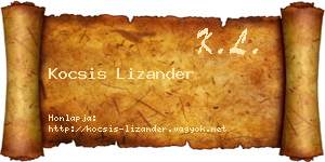 Kocsis Lizander névjegykártya